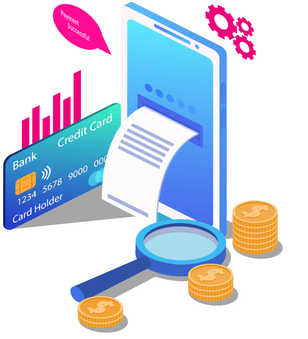 Technology executives assessing payment system dashboards